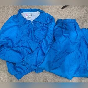 Vintage Womens Wind Breaker Set By  Olympic Exposure XL GUC Embroidered Design